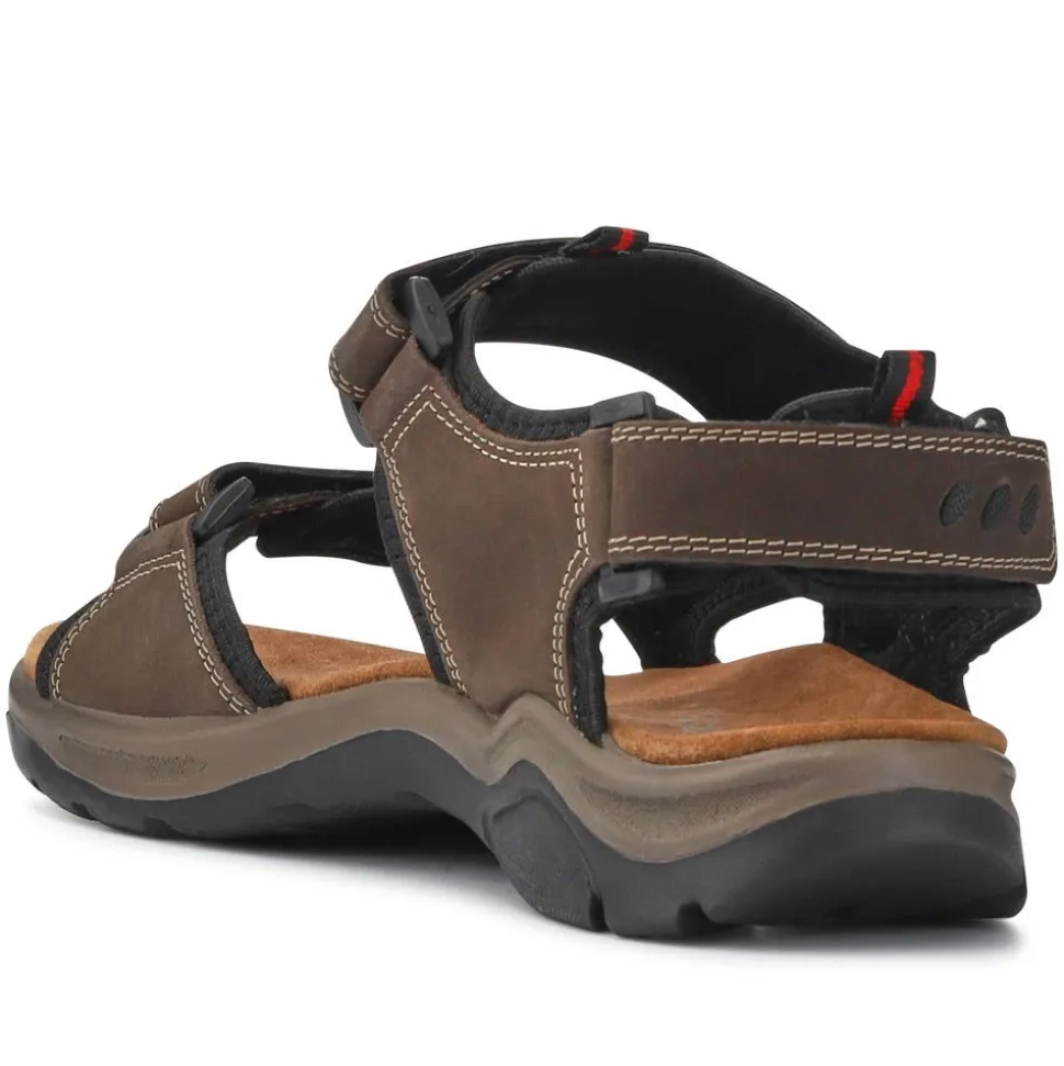 Casual Leather Sandals - Brown