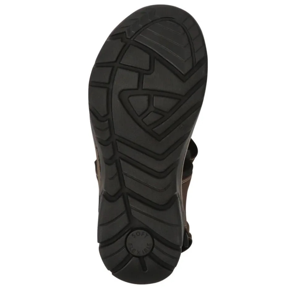 Casual Leather Sandals - Brown