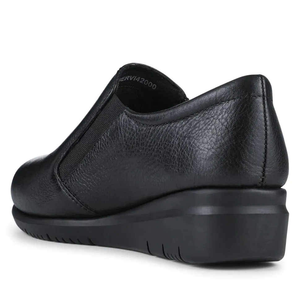 Casual Leather Slip-On Shoes - Black
