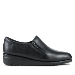 Casual Leather Slip-On Shoes - Black