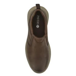 Casual Leather Slip-On Shoes - Brown