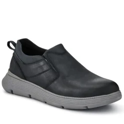 Casual Leather Slip-On Shoes - Navy