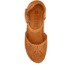Casual Leather Touch Fasten Mary Janes - Tan