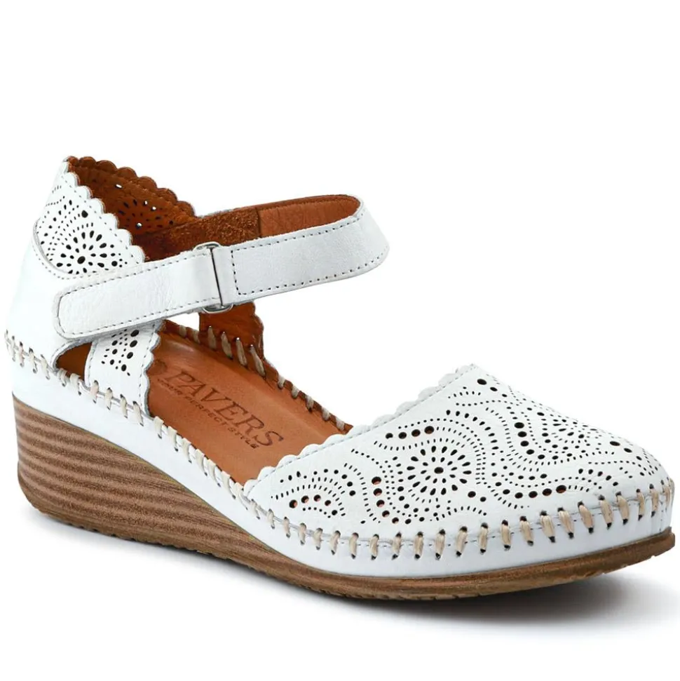 Casual Leather Touch Fasten Mary Janes - White