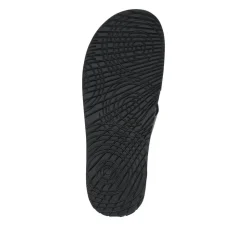 Casual Men's Leather Slide Sandals - Black
