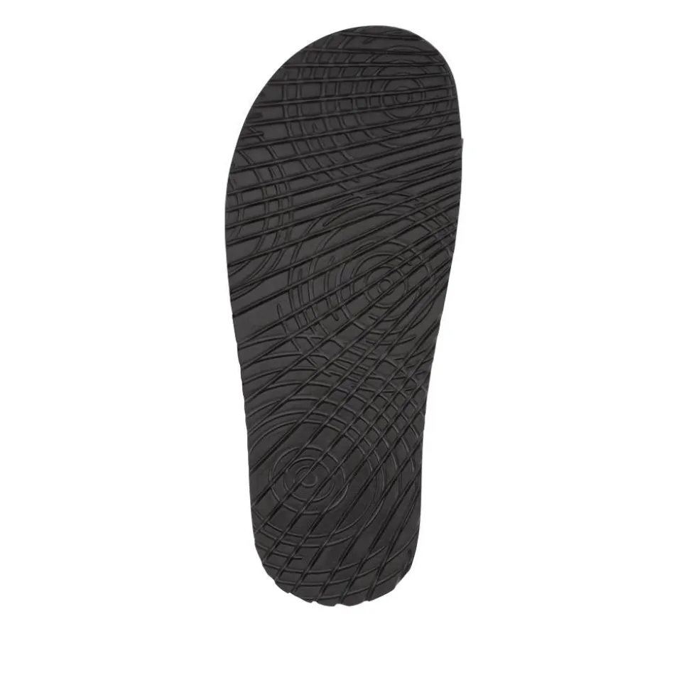 Casual Men's Leather Slide Sandals - Brown