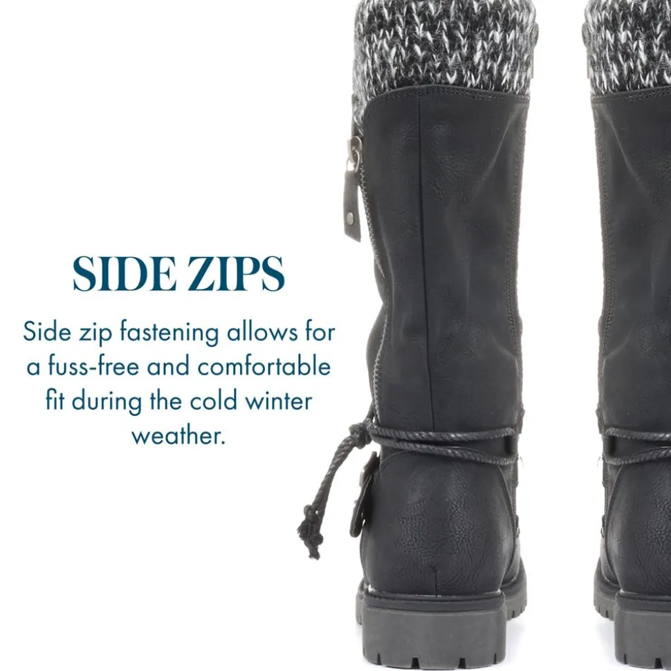 Casual Mid-Calf Boot - Black