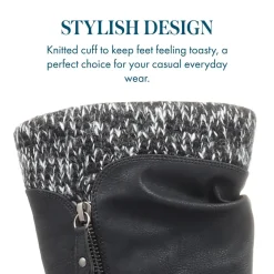Casual Mid-Calf Boot - Black