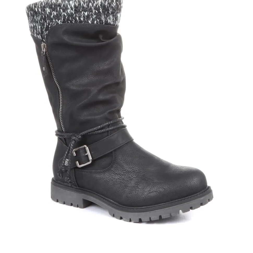 Casual Mid-Calf Boot - Black