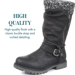 Casual Mid-Calf Boot - Black