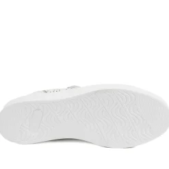 Casual Platform Trainers with Side Zip - White