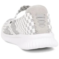 Casual Slip-On Mary Janes - White Multi
