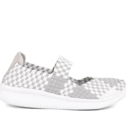 Casual Slip-On Mary Janes - White Multi