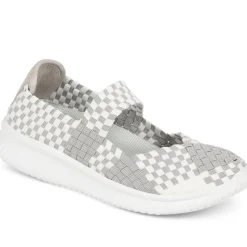 Casual Slip-On Mary Janes - White Multi