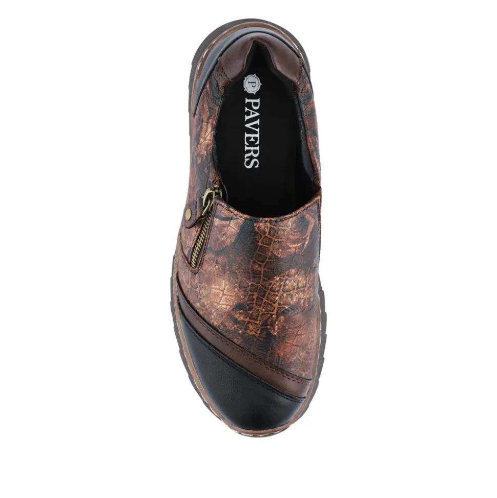 Casual Slip-On Shoes - Brown Croc