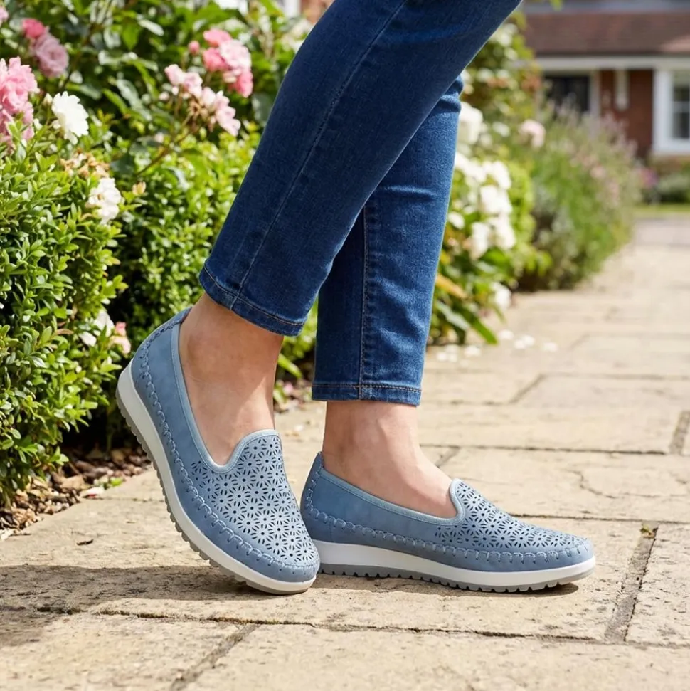 Casual Slip-On Shoes - Denim Blue