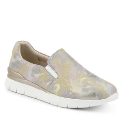 Casual Slip-On Shoes - Gold Multi
