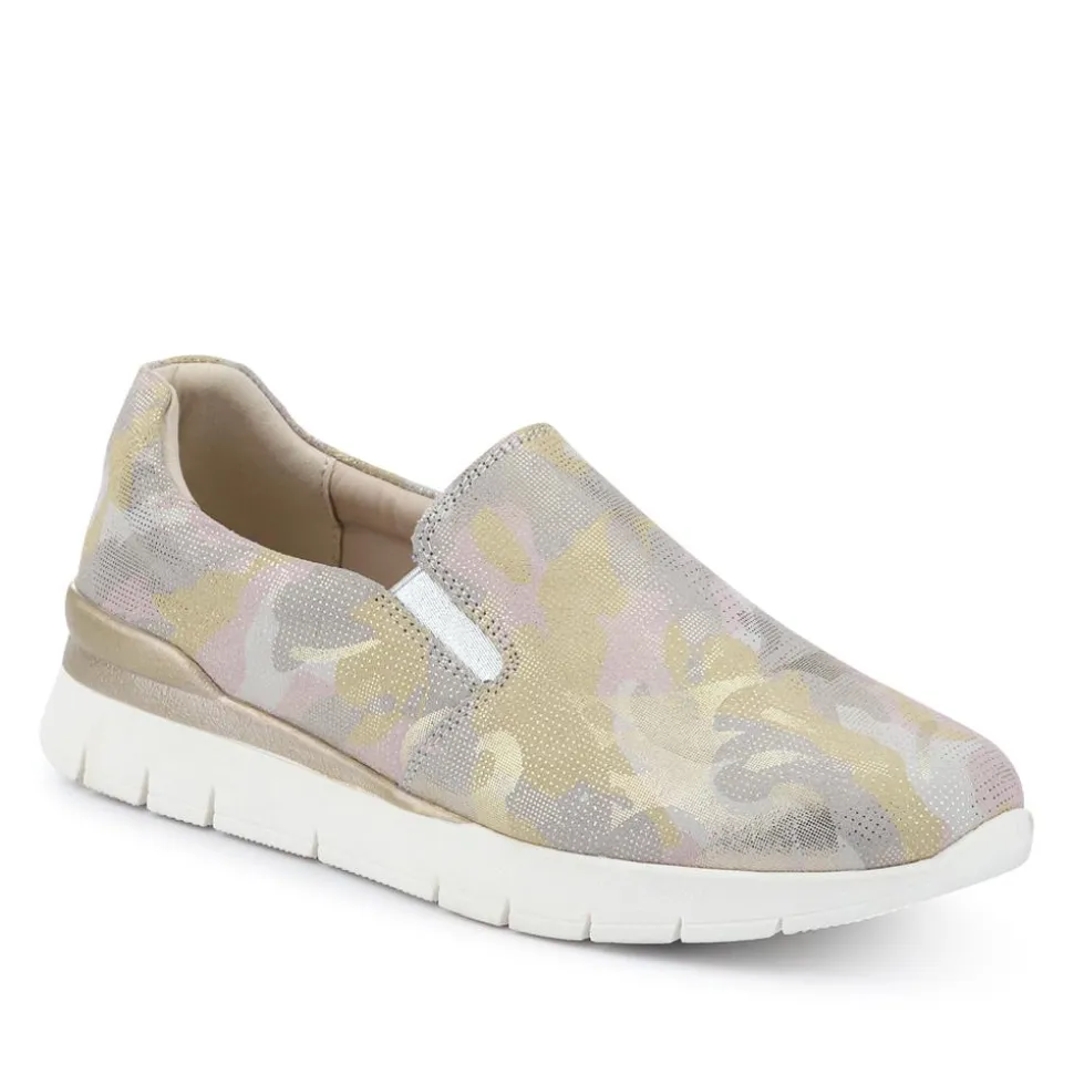 Casual Slip-On Shoes - Gold Multi