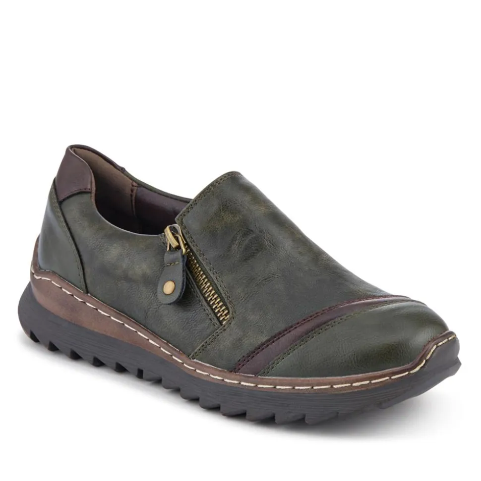 Casual Slip-On Shoes - Khaki