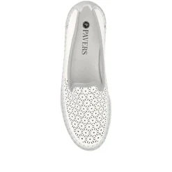 Casual Slip-On Shoes - White