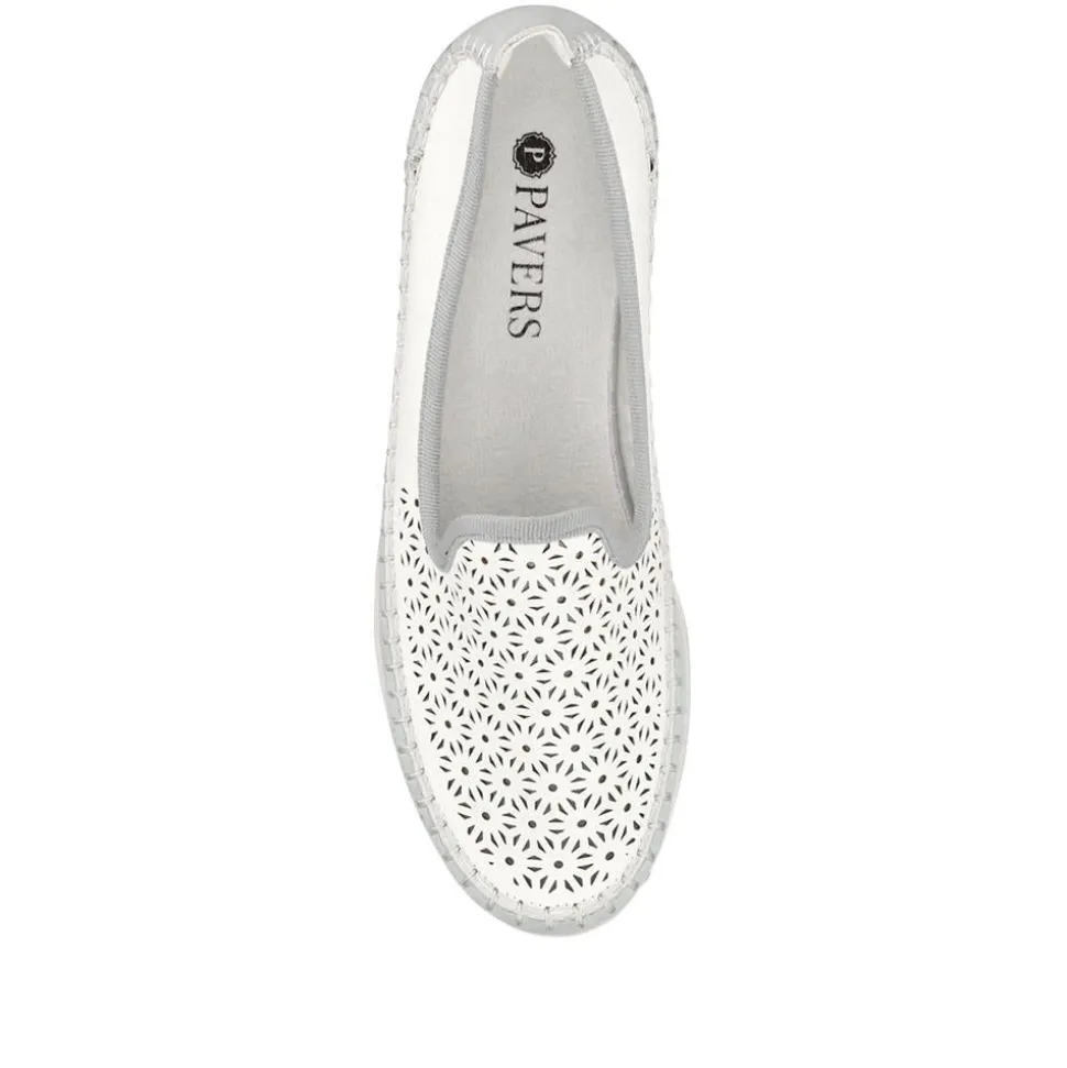 Casual Slip-On Shoes - White