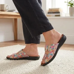 Casual Two-Strap Sandals - BEIGE FLORAL