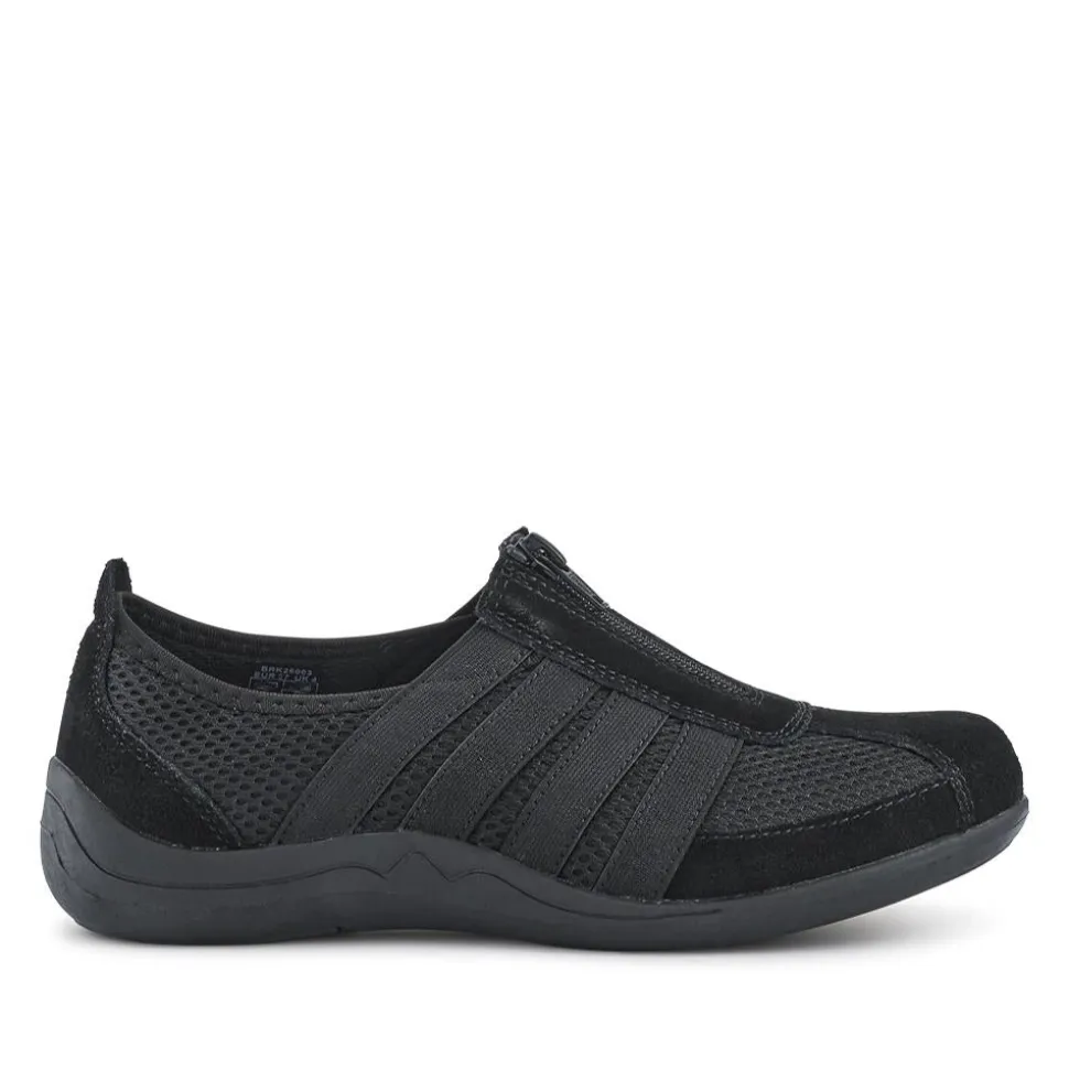Casual Zip Up Trainers - Black