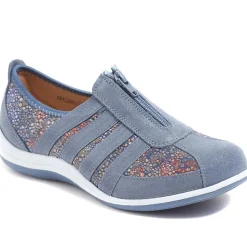 Casual Zip Up Trainers - Blue Multi
