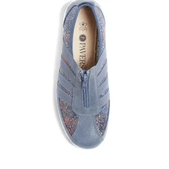 Casual Zip Up Trainers - Blue Multi