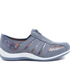 Casual Zip Up Trainers - Blue Multi