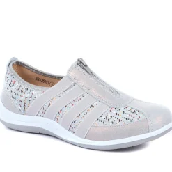 Casual Zip Up Trainers - Denim