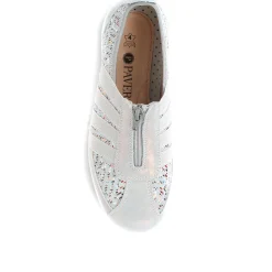 Casual Zip Up Trainers - Denim