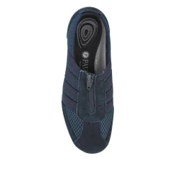 Casual Zip Up Trainers - Navy