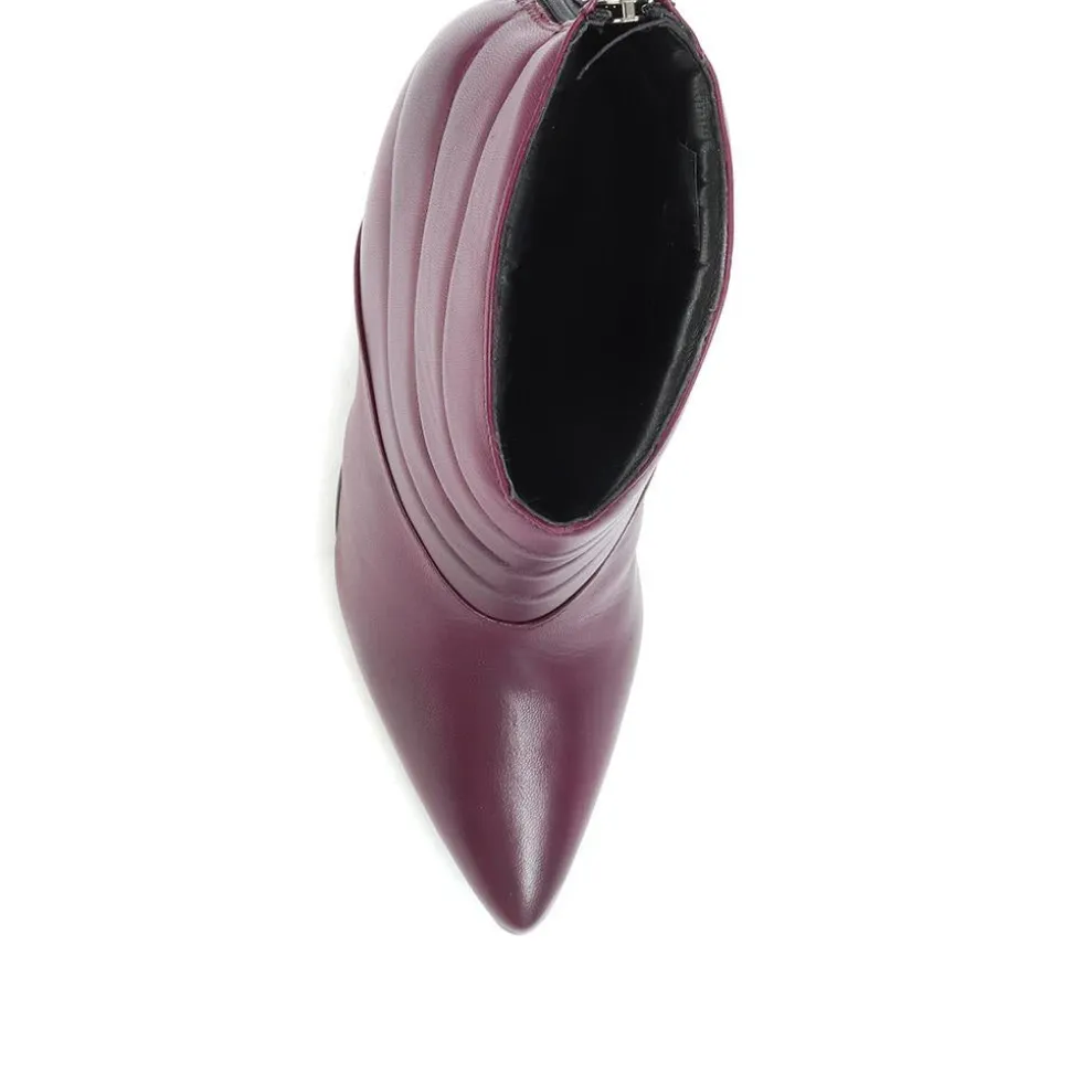 Catalina Stiletto Ankle Boots - Purple
