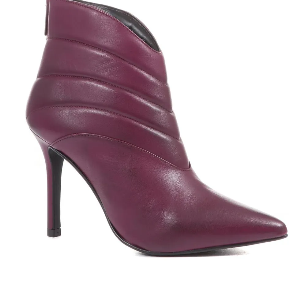 Catalina Stiletto Ankle Boots - Purple