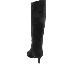 Catia Leather Long Boots - Black Suede