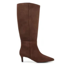 Catia Leather Long Boots - Chocolate Suede