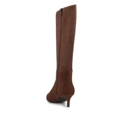 Catia Leather Long Boots - Chocolate Suede