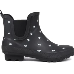 Chelsea Boot Wellies - Black Floral