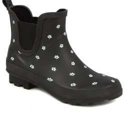 Chelsea Boot Wellies - Black Floral