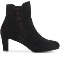 Chic Platform-Heeled Ankle Boots - Black