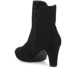 Chic Platform-Heeled Ankle Boots - Black