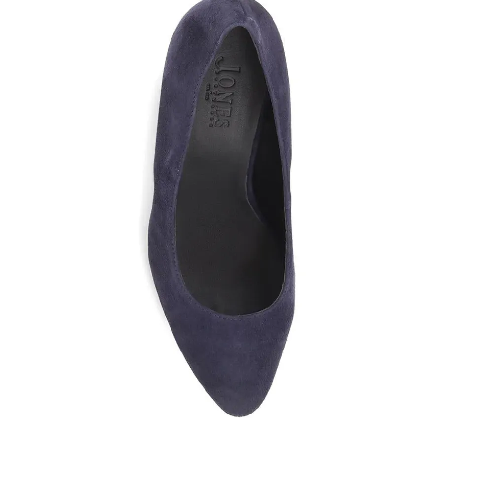Chrystina Suede Court Shoes - Navy