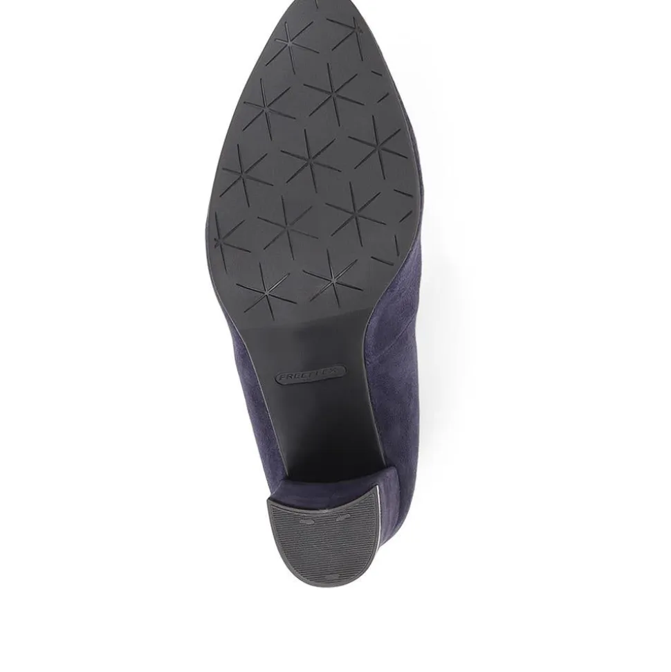 Chrystina Suede Court Shoes - Navy