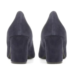 Chrystina Suede Court Shoes - Navy