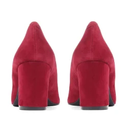 Chrystina Suede Court Shoes - Red