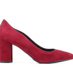 Chrystina Suede Court Shoes - Red