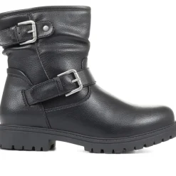 Chunky Biker Boots - Black