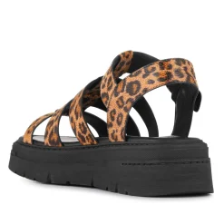 Chunky Buckle-Fasten Sandals - Leopard