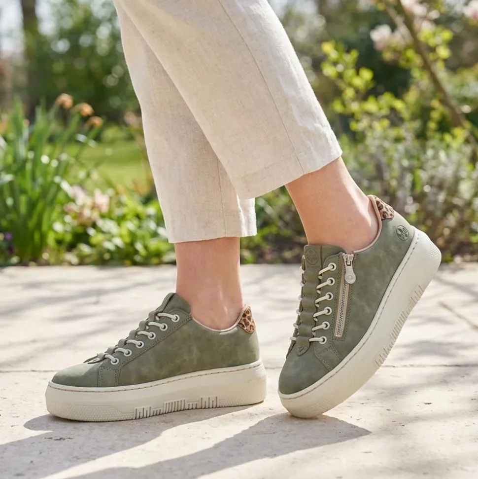 Chunky Dual-Fastening Trainers - Green